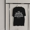 Camiseta oversize negra “Yo siempre estoy en Algeciras” colgada en una percha