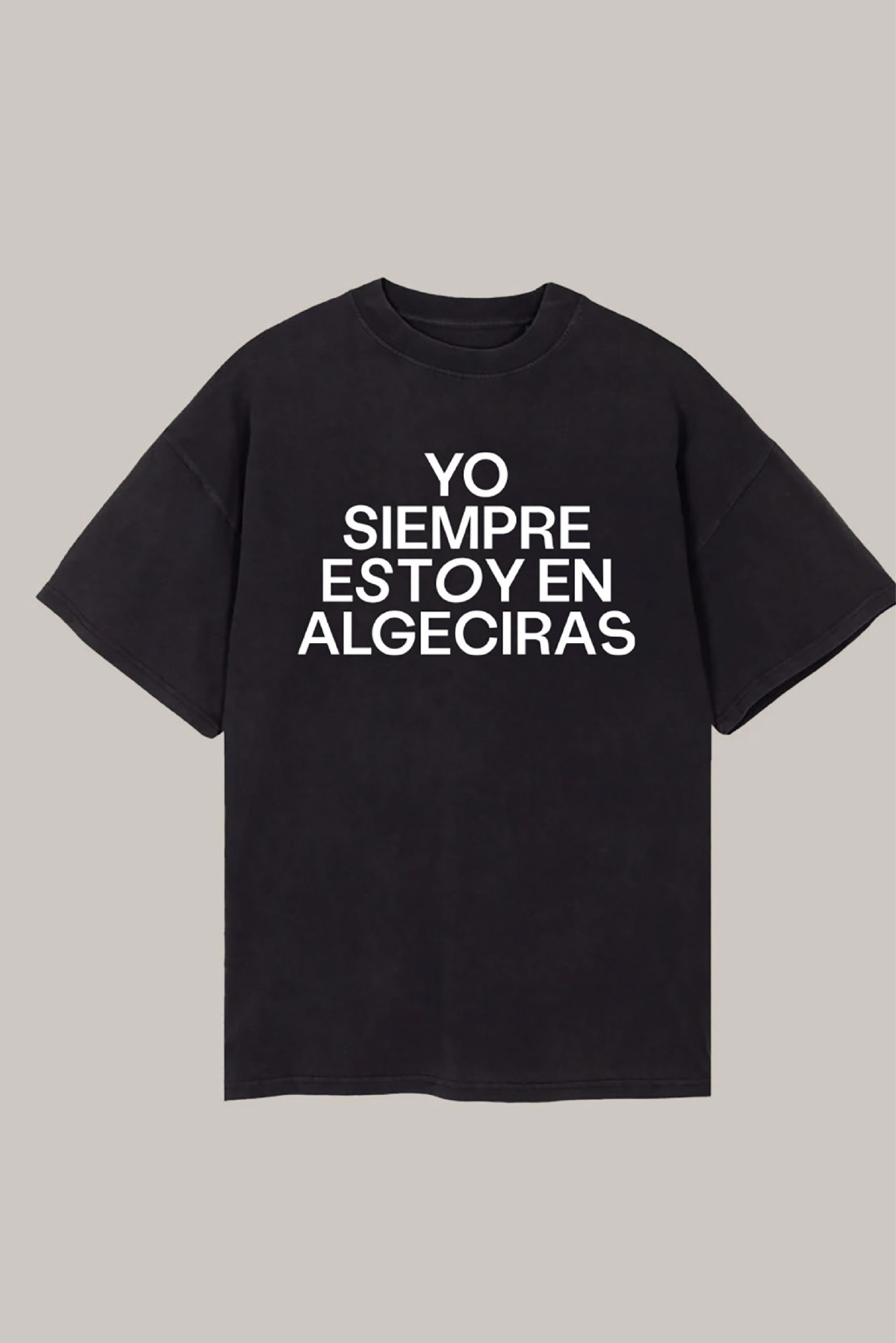 CAMISETA OVERSIZE ALGECIRAS NEGRA: imagen 3